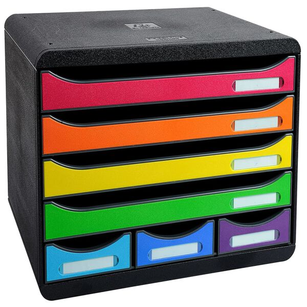 Exacompta Desktop Drawer Set Store-Box with 7 Drawers Harlequin