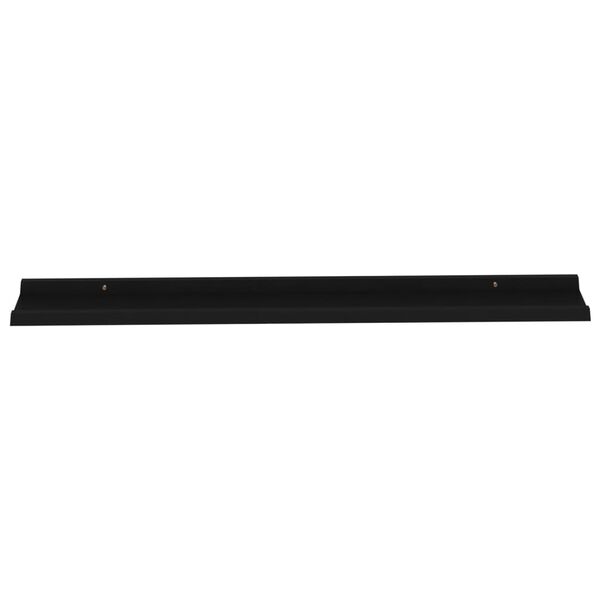 vidaXL Wall Shelves 2 pcs Black 115x9x3 cm