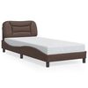 vidaXL Bed Frame with LED without Mattress "Hvar" Brown 80x200 cm