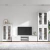 vidaXL TV Cabinet Set with Drawer with Shelf White Engineered Wood