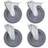 vidaXL Bolt Hole Swivel Casters 4 pcs 125 mm