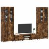 vidaXL TV Cabinet Set with Drawer FLORIN Smoked Oak Engineered Wood