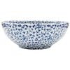 vidaXL Countertop Basin White and Blue Round &Phi;41x14 cm Ceramic