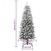 vidaXL Artificial Slim Christmas Tree with Flocked Snow 120 cm PVC&PE