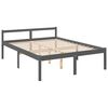 vidaXL Senior Bed without Mattress Grey 160x200 cm Solid Wood