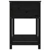 vidaXL Planter with Shelf Black 82.5x54x81 cm Solid Wood Pine