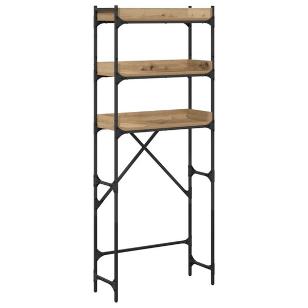 vidaXL Washing Machine Shelf with Shelf Artisan Oak 67 x 25 x 163 cm