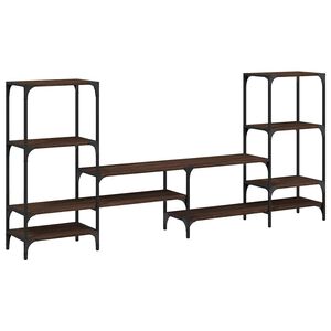 vidaXL TV Cabinet Brown Oak 206,5x28,5x95 cm Engineered Wood