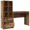 vidaXL Desk with Drawer 2 pcs Old Wood