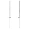 vidaXL Replacement Steel Feet 2 pcs 115 cm Silver