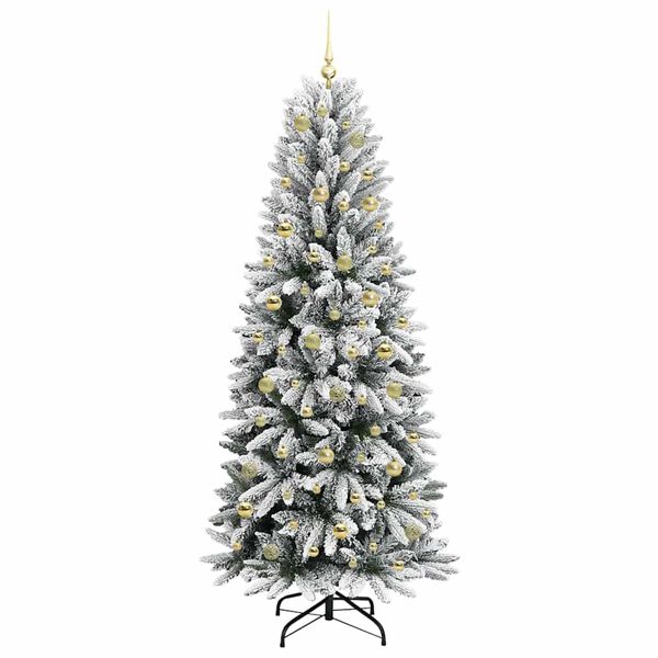 vidaXL Artificial Christmas Tree with 300 LEDs with Stand White 210 cm