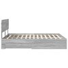 vidaXL Bed Frame with Drawer Grey Sonoma 150 x 200 cm Engineered Wood