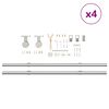vidaXL Sliding Door Hardware Kit 366 cm Stainless Steel Silver