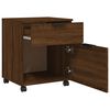 vidaXL Mobile File Cabinet with Wheels Brown Oak 45x38x54 cm Engineered Wood