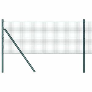 vidaXL Fence Post Green 25 x 0.4 m (19 x 19 mm mesh) Steel and PVC
