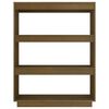 vidaXL Book Cabinet/Room Divider Honey Brown 80x35x103 cm Solid Pinewood