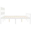 vidaXL Senior Bed without Mattress White Super King Size Solid Wood