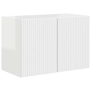 vidaXL TV Wall Cabinet Wall-mounted High Gloss White 59.5 x 31 x 40 cm