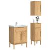 vidaXL Bathroom Furniture Set 3 pcs Wax Brown Solid Pine Wood