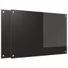 vidaXL Kitchen Backsplash 2 pcs Black 90 x 60 cm Tempered Glass
