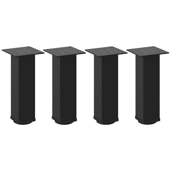 vidaXL Coffee Table Legs 4 pcs Black 42-44 cm Steel
