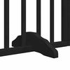 vidaXL Dog Gate with Door Foldable 15 Panels Black 750 cm Poplar Wood