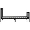 vidaXL Bed Frame without Mattress Black Solid Wood Pine 100x200 cm