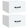 vidaXL Wall-mounted Bedside Cabinets 2 pcs White 35x35x20 cm