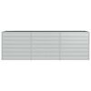 vidaXL Garden Raised Bed 240x80x77 cm Galvanized Steel Silver