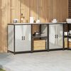 vidaXL Kitchen Storage Set with Shelf 3 pcs Silver Galvanised Steel