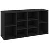 vidaXL Shoe Bench Black 103x30x55 cm Engineered Wood