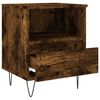 vidaXL Bedside Cabinet Smoked Oak 40x35x50 cm Engineered Wood