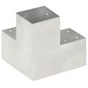 vidaXL Post Connectors 4 pcs Y Shape Galvanised Metal 101x101 mm