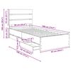 vidaXL Bed Frame with Drawer Sonoma Oak 90 x 200 cm Engineer Wood