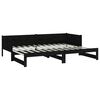 vidaXL Pull-out Day Bed without Mattress Black 2x(80x200) cm