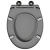 vidaXL Toilet Seat Grey 47 x 37 x 4 cm Duroplast