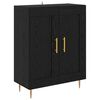 vidaXL Highboard Black Oak 69.5 x 34 x 180 cm Engineered Wood