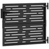 vidaXL Garden Gate with Lock Black 85 x 100 cm Powder-coated steel