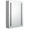 vidaXL LED Bathroom Mirror Cabinet Concrete Grey 50x13x70 cm