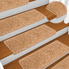 vidaXL Stair Mats 20 pcs 65x21x4 cm Beige Rectangular Edge