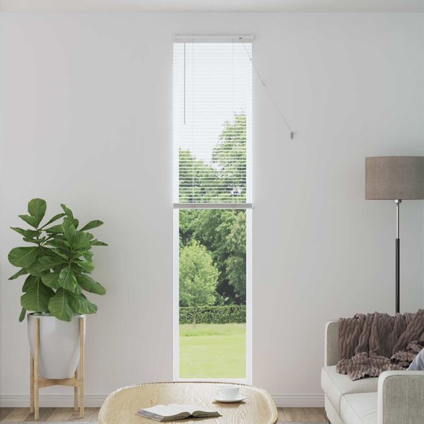 vidaXL Venetian Blind Manual Adjustable White 213 x 40 cm PVC