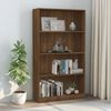 vidaXL 4-Tier Book Cabinet Brown Oak 80x24x142 cm Engineered Wood