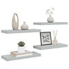 vidaXL Floating Wall Shelves 4 pcs Concrete Grey 60x23.5x3.8 cm MDF