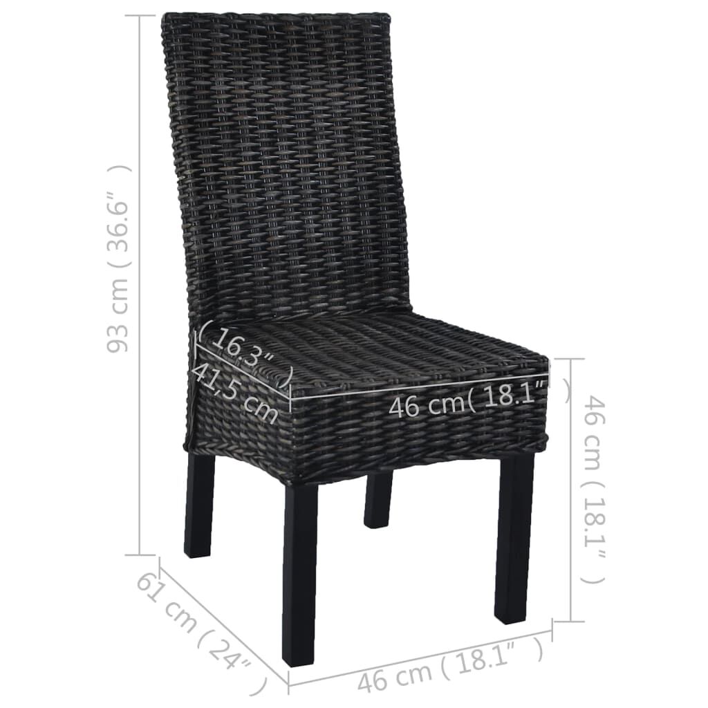 Wicker top parsons chairs