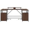 vidaXL Desk with Drawer Brown Oak 182 x 101 x 87.5 cm Engineered Wood