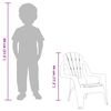 vidaXL Garden Chairs 2 pcs for Children Red 37x34x44 cm PP Wooden Look