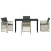 vidaXL Garden Dining Set 5 pcs Light Grey Poly Rattan