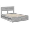 vidaXL Bed Frame Grey Sonoma 160 x 200 cm Solid Pine Wood