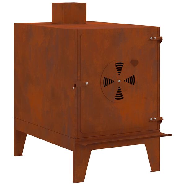 vidaXL Camping Stove 35x50x60 cm Corten Steel