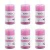 Bolsius Ribbed Pillar Scented Candles 6 pcs 120x58 mm Magnolia